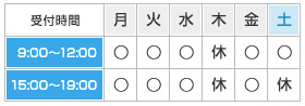 みなみ野眼科クリニック 診療受付時間